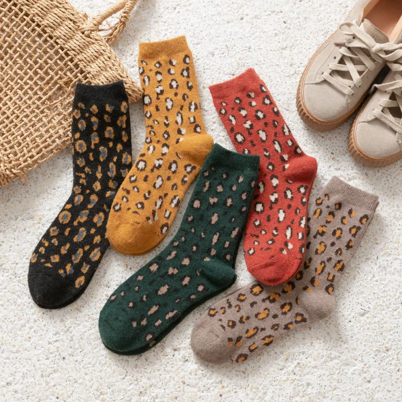 Autumn and Winter Keep Warm Woman Socks Wool Long Pattern Leopard Print Socks Women Kawaii Harajuku Cute Socks
Autumn and Winter Keep Warm Woman Socks Wool Long Pattern Leopard Print Socks Women Kawaii Harajuku Cute Socks