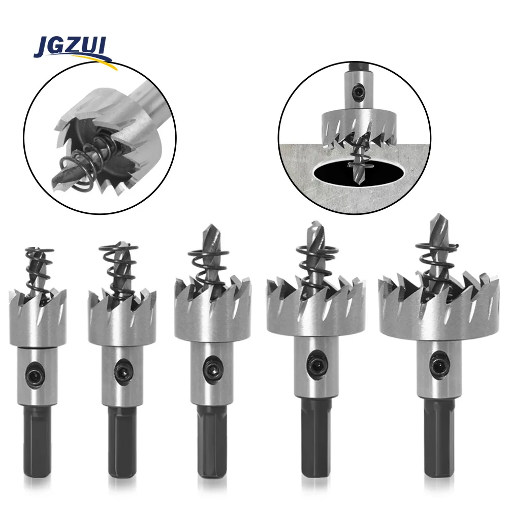 5PCs Drill Bit Set HSS 6542 Titanium Coated Hole Sawtooth Saw Cutter 16/18.5/20/25/30mm for Woodwork Cutting | Инструменты