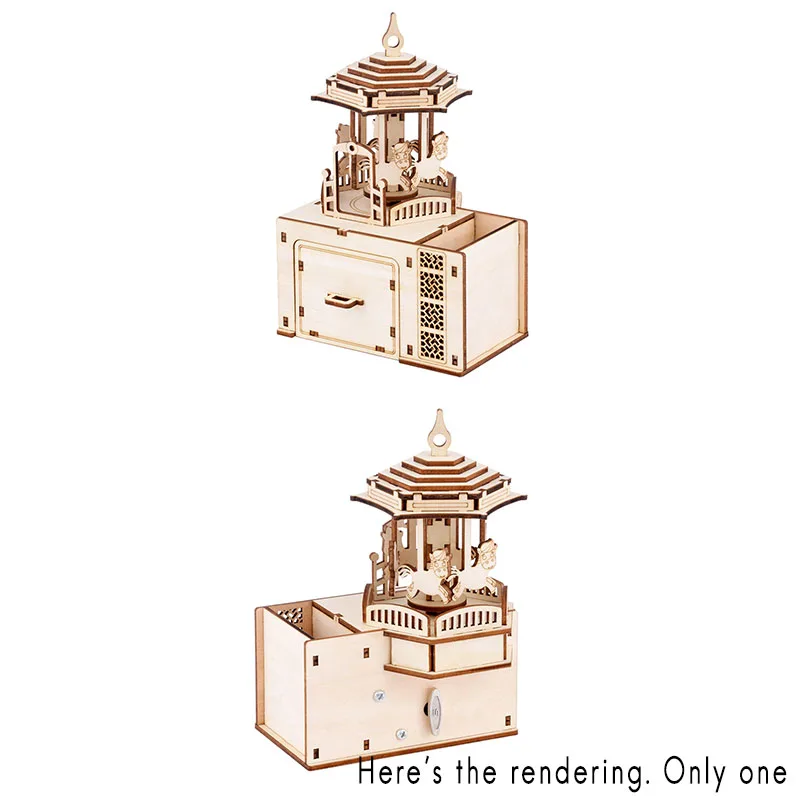 Diy Handmade Carousel Music Box Pen Holder, 3D Three-Dimensional Puzzle Toy Model, Puzzle Creative Decompression Gift
Diy Handmade Carousel Music Box Pen Holder, 3D Three-Dimensional Puzzle Toy Model, Puzzle Creative Decompression Gift