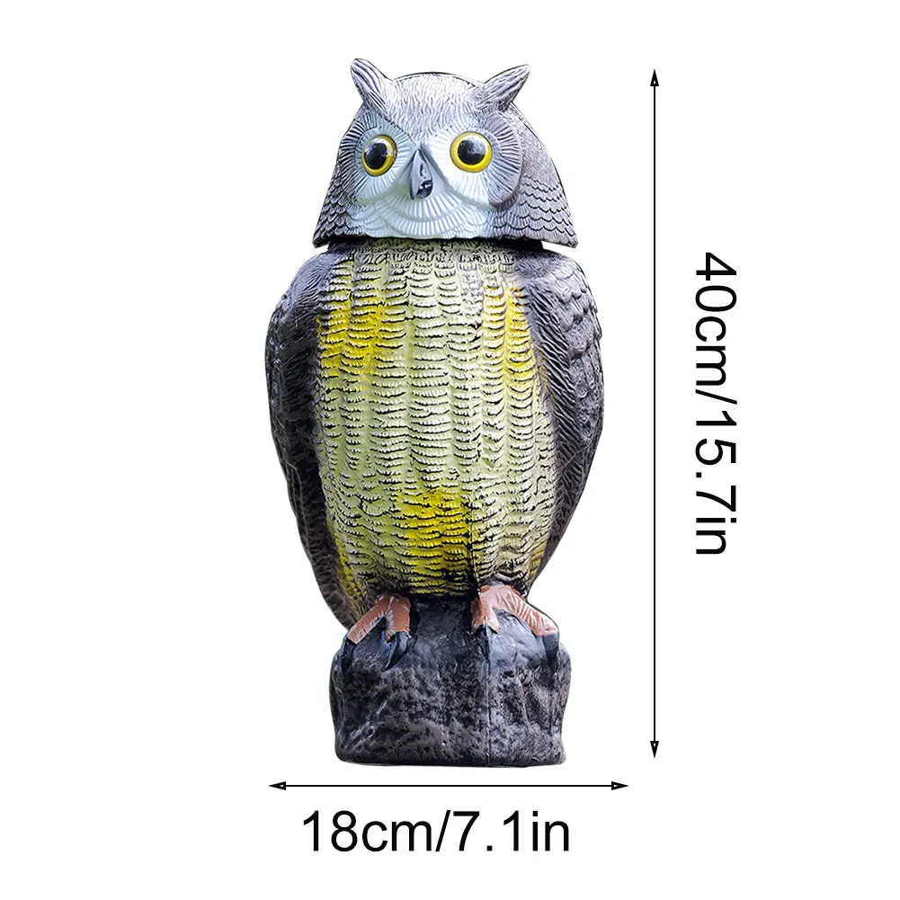 Wind-Action Owl Decoy Bird Scarer Lifelike Bird Pest Protection Repellent Owl Protector With Rotating Head Decoration For Garden
Wind-Action Owl Decoy Bird Scarer Lifelike Bird Pest Protection Repellent Owl Protector With Rotating Head Decoration For Garden