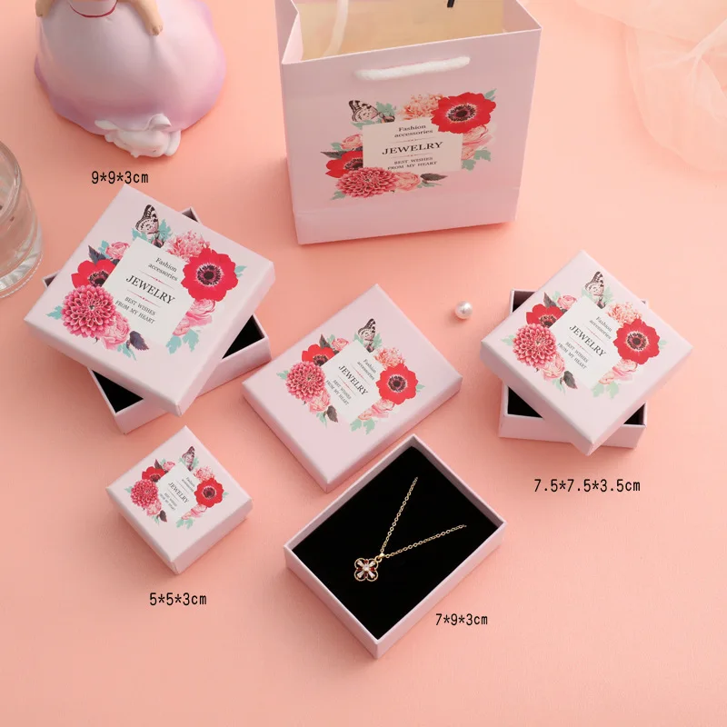 24pcs Colors Flower Butterfly Ring Earrings Necklace Bracelet Wedding Display Gift Holder Square Jewelry Organizer Pink Boxes
24pcs Colors Flower Butterfly Ring Earrings Necklace Bracelet Wedding Display Gift Holder Square Jewelry Organizer Pink Boxes