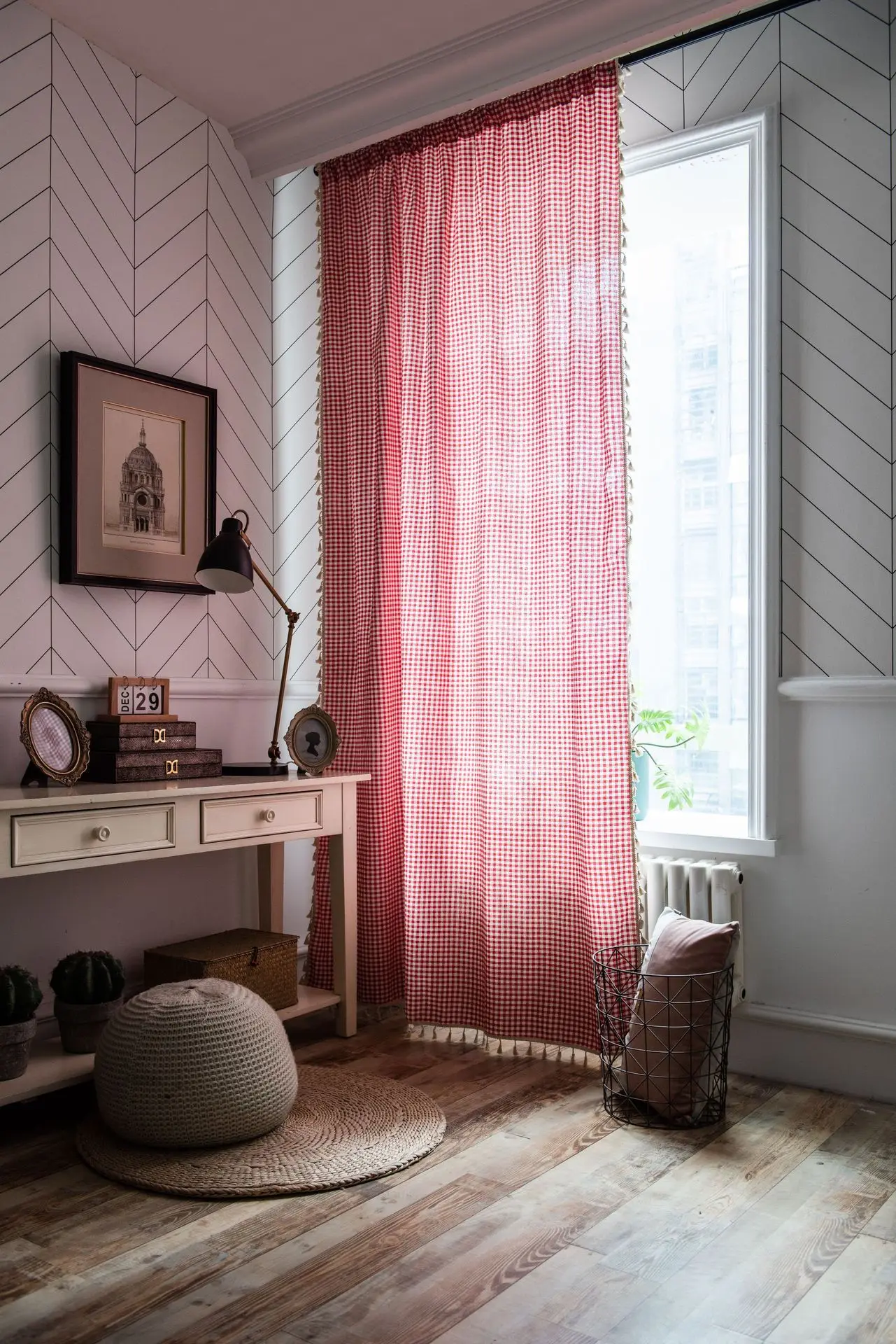 Yaapeet 1pc Modern Plaid Blackout Curtain Japan Style Window Drapes Bedroom Tassel Pastoral Curtain Sweetly Window Curtains
Yaapeet 1pc Modern Plaid Blackout Curtain Japan Style Window Drapes Bedroom Tassel Pastoral Curtain Sweetly Window Curtains