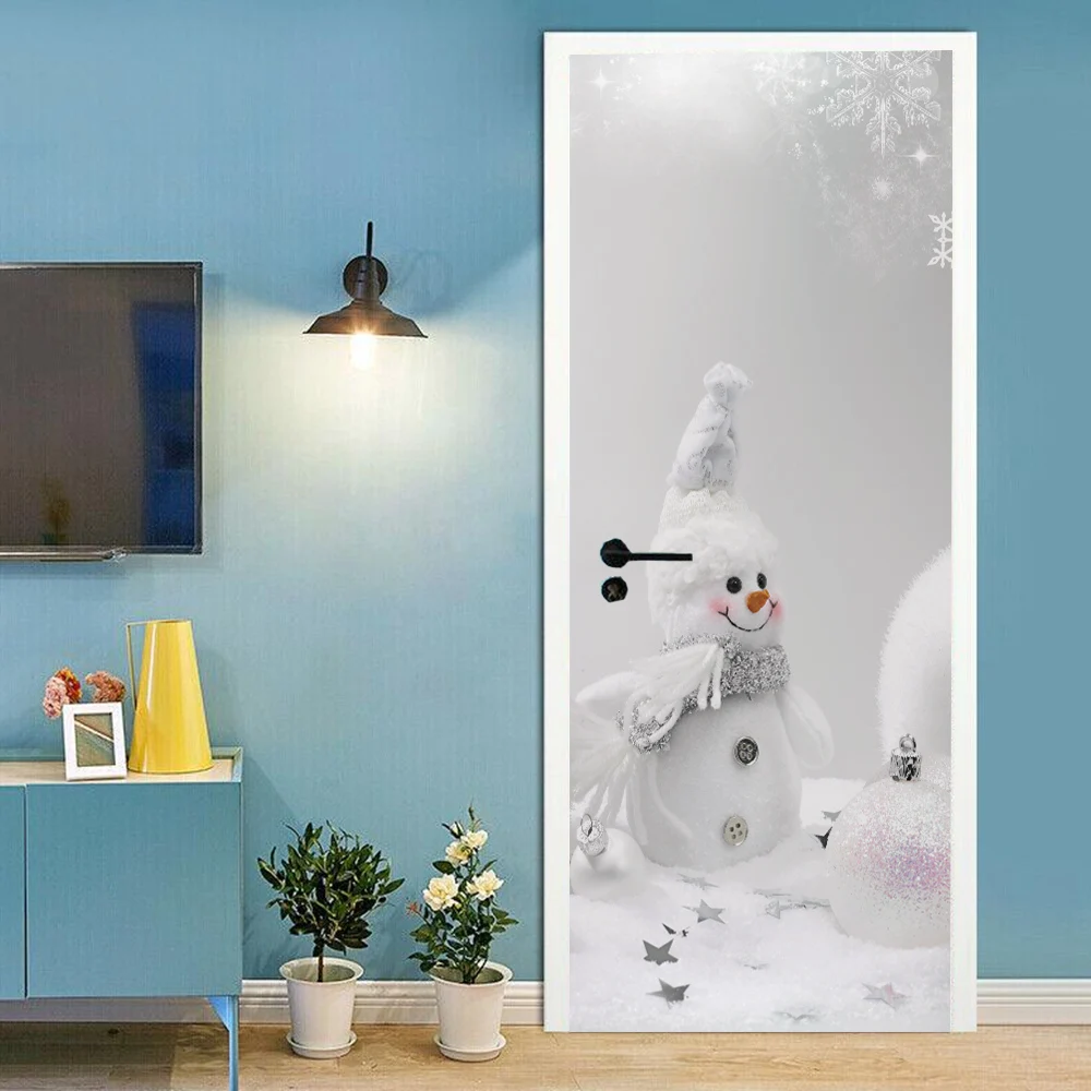3D creative Cartoon snowman door stickers wall stickers self-adhesive waterproof removable
3D creative Cartoon snowman door stickers wall stickers self-adhesive waterproof removable