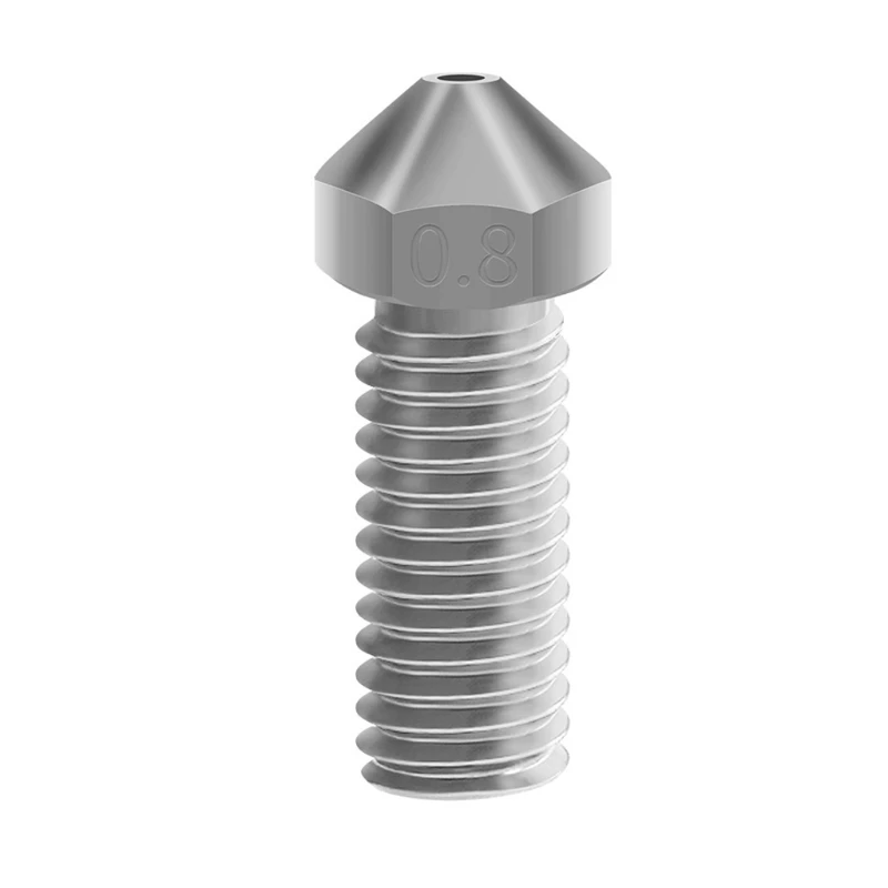 M6 High Temperature Hardened Copper Nozzle 0.8mm for 1.75mm 3D Printer Volcano Hotend Heat Block for 1.75mm Filaments
M6 High Temperature Hardened Copper Nozzle 0.8mm for 1.75mm 3D Printer Volcano Hotend Heat Block for 1.75mm Filaments