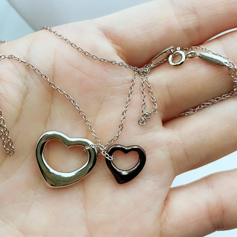 Tiffon 925 Sterling Silver Double OpenHeart-Shaped Romance Fascinating NecklaceLadies Logo 1: 1Hot Sell Jewelry Valentine Gift
Tiffon 925 Sterling Silver Double OpenHeart-Shaped Romance Fascinating NecklaceLadies Logo 1: 1Hot Sell Jewelry Valentine Gift