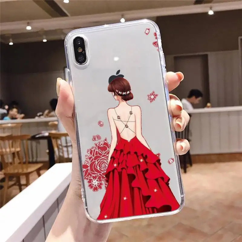Fashion red dress girl marry couple Phone Case Transparent soft For iphone 5 5s 5c se 6 6s 7 8 11 12 plus mini x xs xr pro max 
Fashion red dress girl marry couple Phone Case Transparent soft For iphone 5 5s 5c se 6 6s 7 8 11 12 plus mini x xs xr pro max