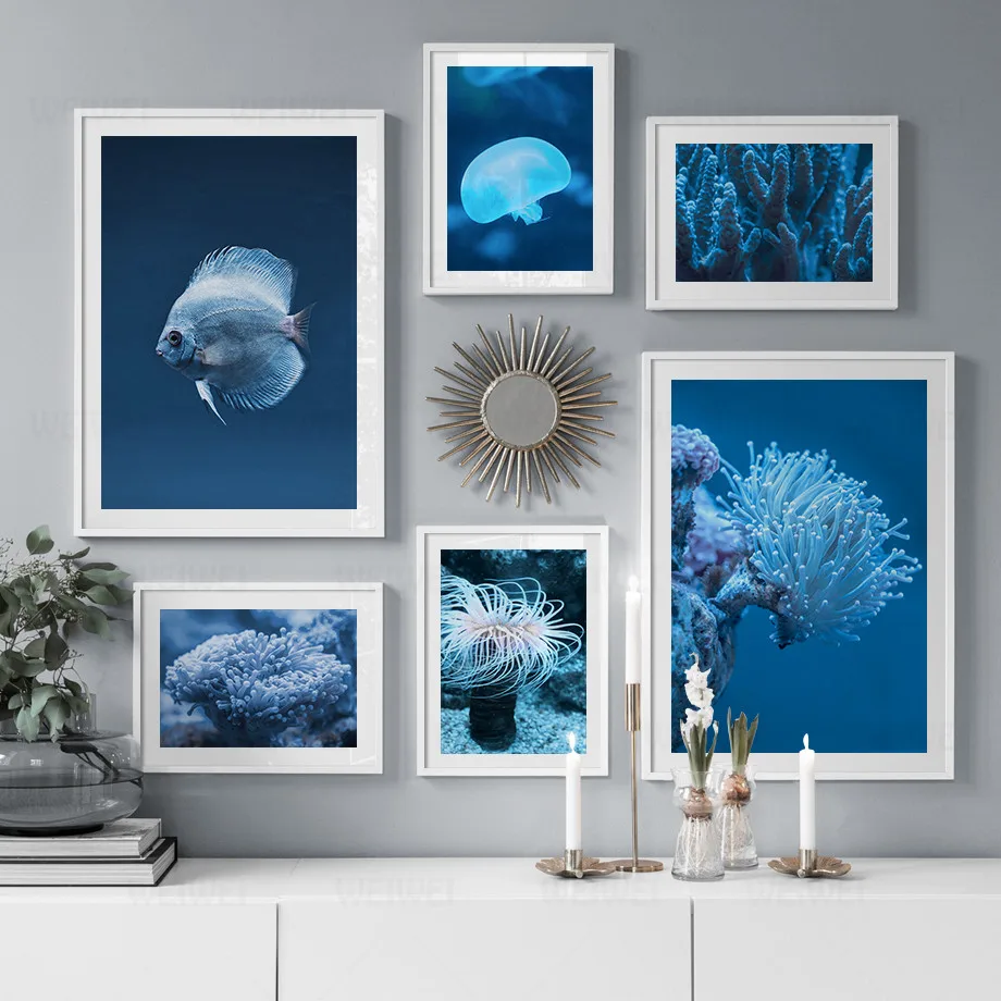 Sea Coral Jellyfish Fish Marine Life Nordic Posters and Prints Wall Art Canvas Painting Wall Pictures for Living Room Home Decor
Sea Coral Jellyfish Fish Marine Life Nordic Posters and Prints Wall Art Canvas Painting Wall Pictures for Living Room Home Decor