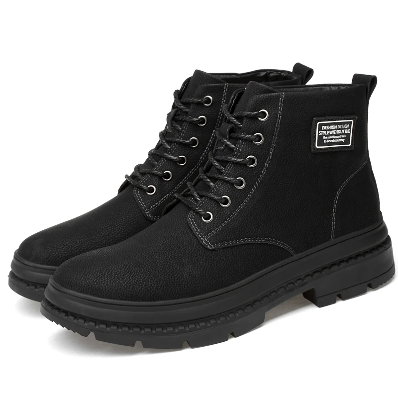 Men's Winter Fur Warm Outdoor Tooling Snow Boots Black Top Quality Classic Basic Leather Casual Ankle Boots Male Motorcycle Boot
Men's Winter Fur Warm Outdoor Tooling Snow Boots Black Top Quality Classic Basic Leather Casual Ankle Boots Male Motorcycle Boot