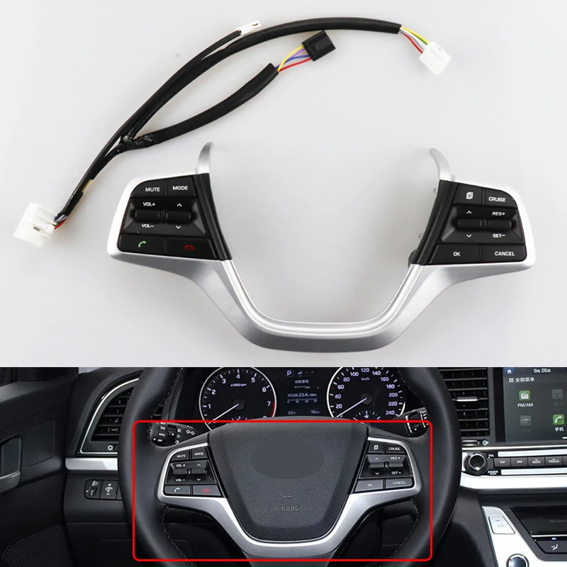 Steering Wheel Buttons For Hyundai Elantra AD Solaris 2018 1.6L Volume Channel Phone Cruise Controller Button Switch SUPERB
Steering Wheel Buttons For Hyundai Elantra AD Solaris 2018 1.6L Volume Channel Phone Cruise Controller Button Switch SUPERB