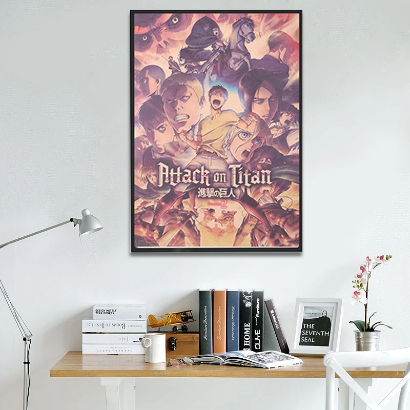 TIE LER Japanese Anime Attack on Titan Poster Classic Cartoon Kraft Paper Wall Sticker Bar Cafe Decorative Paintings
TIE LER Japanese Anime Attack on Titan Poster Classic Cartoon Kraft Paper Wall Sticker Bar Cafe Decorative Paintings