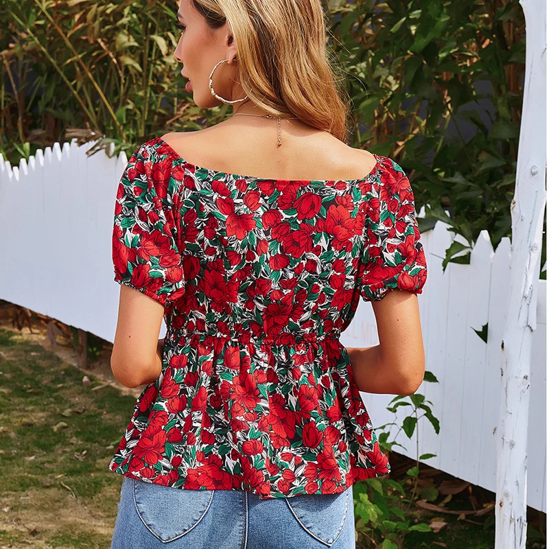 2021 New Vintage Printed Korean Blouse Women Puff Sleeve Slim Summer Top Ladies Blouse Shirt Korean Fashion Clothing Plus Size
2021 New Vintage Printed Korean Blouse Women Puff Sleeve Slim Summer Top Ladies Blouse Shirt Korean Fashion Clothing Plus Size