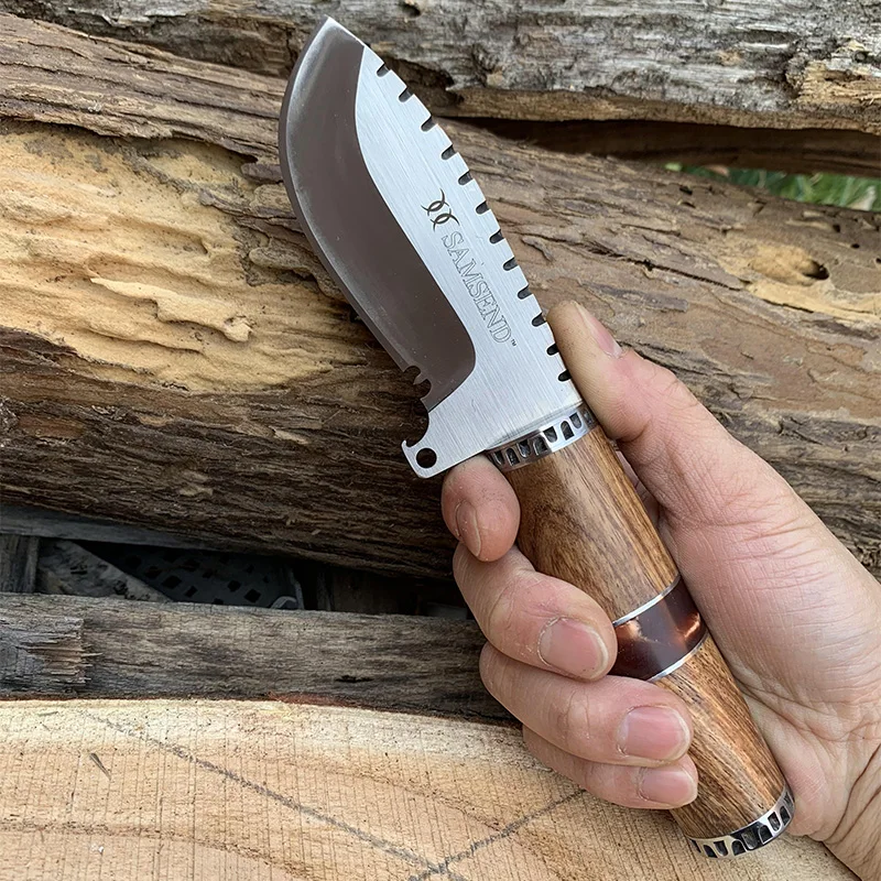SAMSEND durable Straight Knife Handmade Natural sandalwood Handle Outdoor Fishing knife Send High Quality Leather Case
SAMSEND durable Straight Knife Handmade Natural sandalwood Handle Outdoor Fishing knife Send High Quality Leather Case