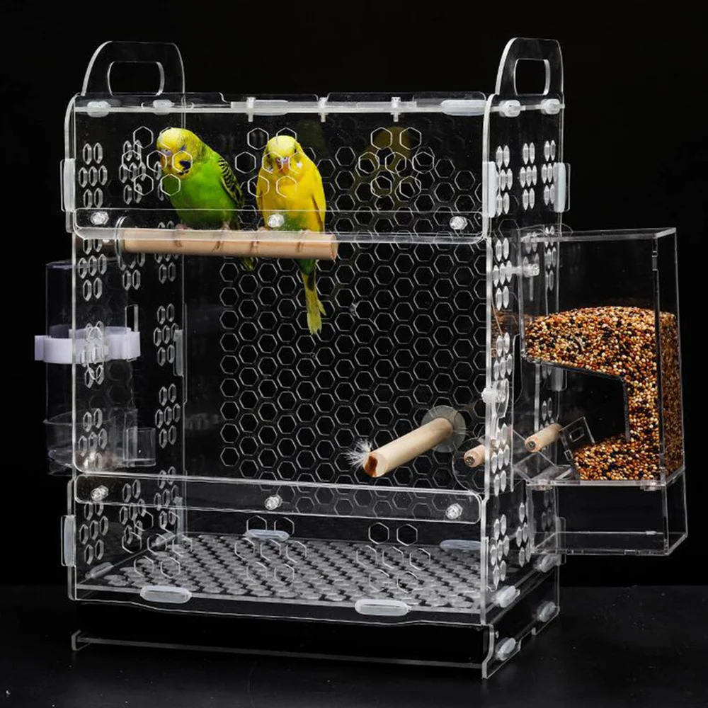 Birds Breeding Nest Acrylic Feeding Cage Bird Practical House for Home Pet Shop with Tray (Assembled it Yourself)
Birds Breeding Nest Acrylic Feeding Cage Bird Practical House for Home Pet Shop with Tray (Assembled it Yourself)