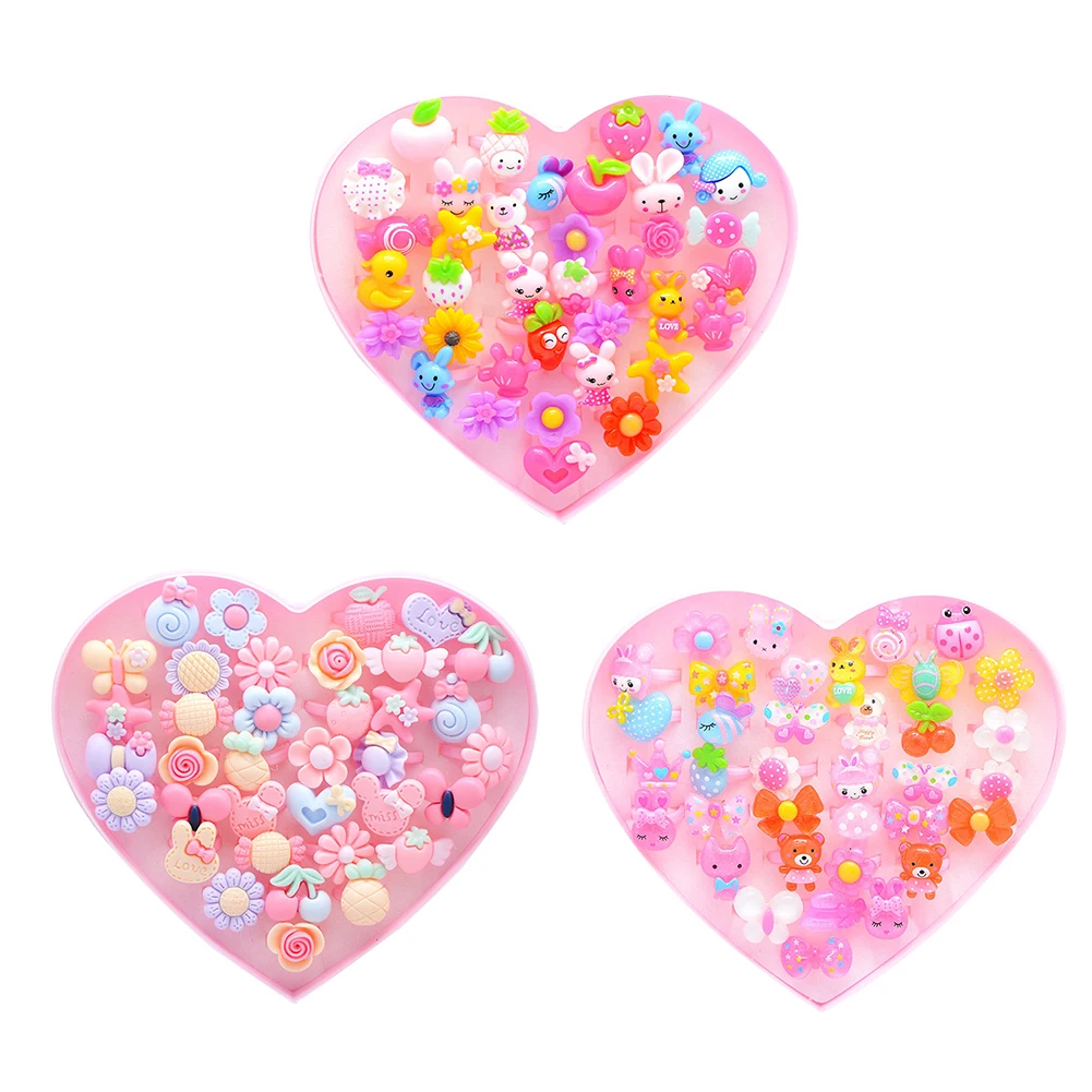 36pcs Cartoon Lovely Resin Ring Girl Kids Jewelry Safety Korean Ring Educational Toy with Display Box Different Shapes for Birth
36pcs Cartoon Lovely Resin Ring Girl Kids Jewelry Safety Korean Ring Educational Toy with Display Box Different Shapes for Birth