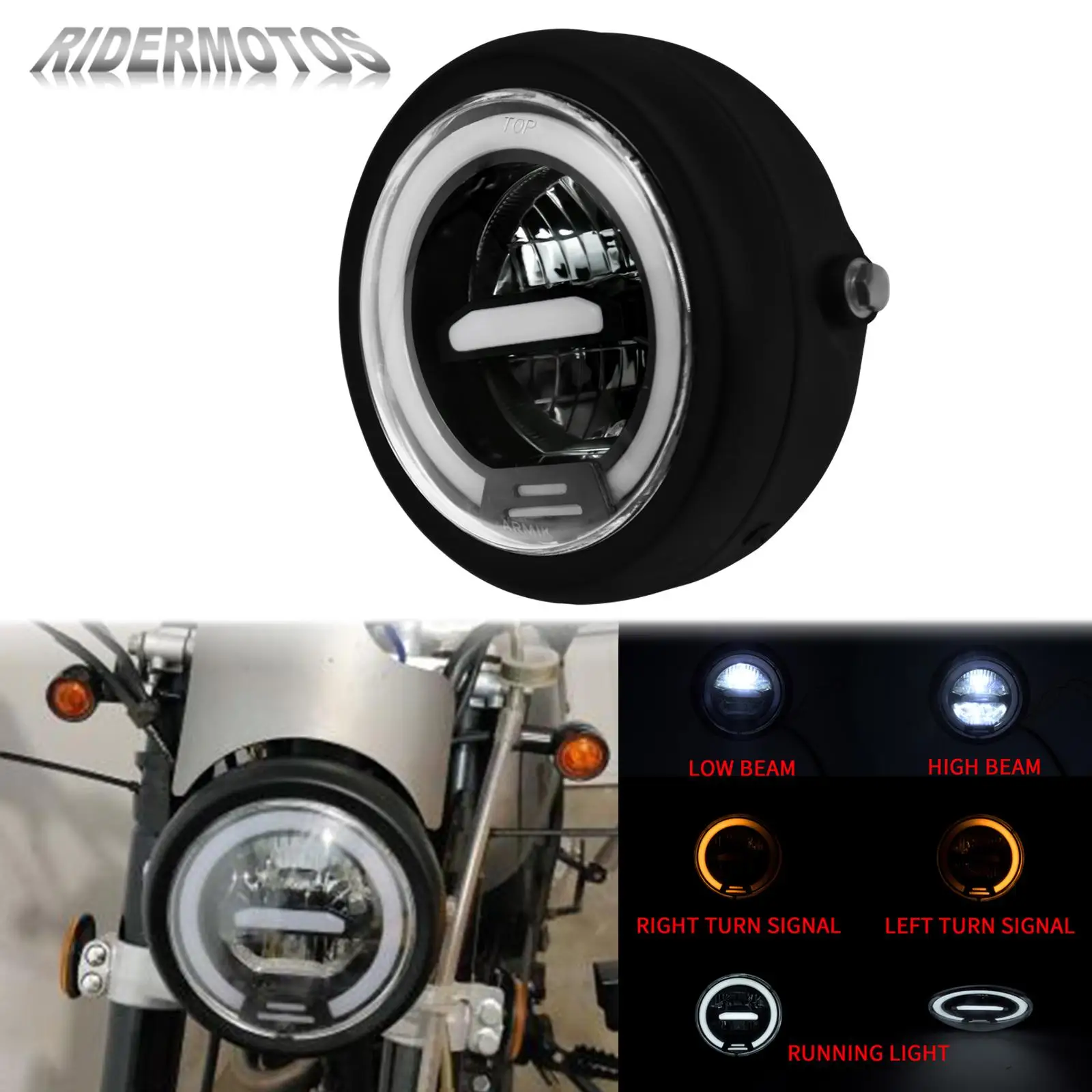 Motorcycle LED 6.5'' Inch Round Headlight Turn Signal Light Running High Low Beam Headlamp For Harley XL 883 Dyna Chopper Bobber
Motorcycle LED 6.5'' Inch Round Headlight Turn Signal Light Running High Low Beam Headlamp For Harley XL 883 Dyna Chopper Bobber