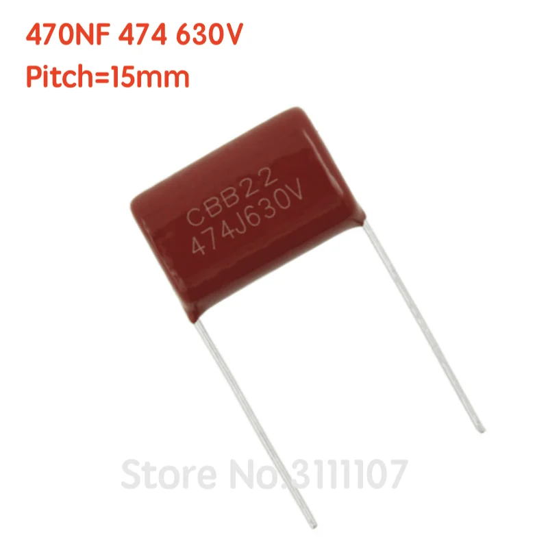 10PCS/Lot 470NF 474 630V Pitch 15mm CBB Polypropylene Film Capacitor 474 470nF 630V NEW
10PCS/Lot 470NF 474 630V Pitch 15mm CBB Polypropylene Film Capacitor 474 470nF 630V NEW