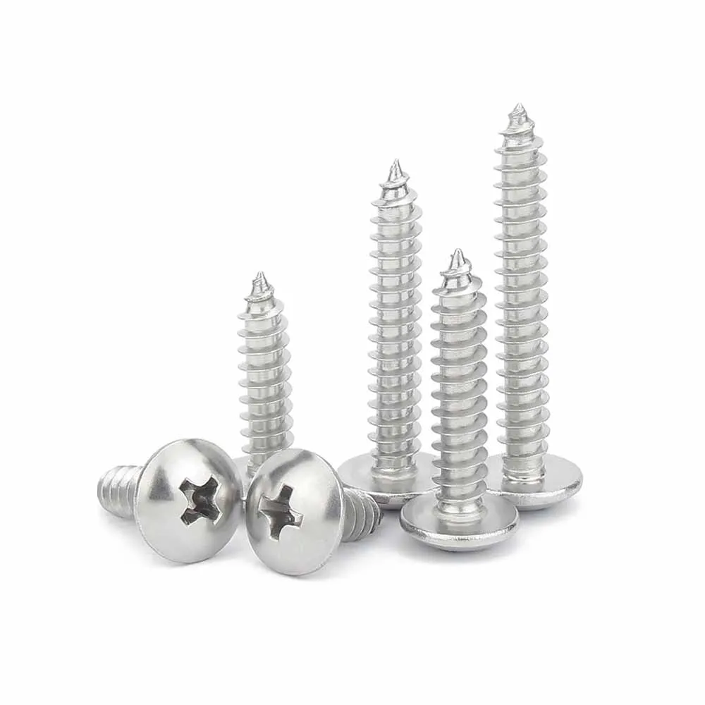 5/50pcs M2.2 M2.9 M3.5 M3.9 M4.2 M4.8 M5.5 M6.3 304 Stainless Steel Phillips Large Truss Head Self Tapping Wood Screw JISB1122T
5/50pcs M2.2 M2.9 M3.5 M3.9 M4.2 M4.8 M5.5 M6.3 304 Stainless Steel Phillips Large Truss Head Self Tapping Wood Screw JISB1122T