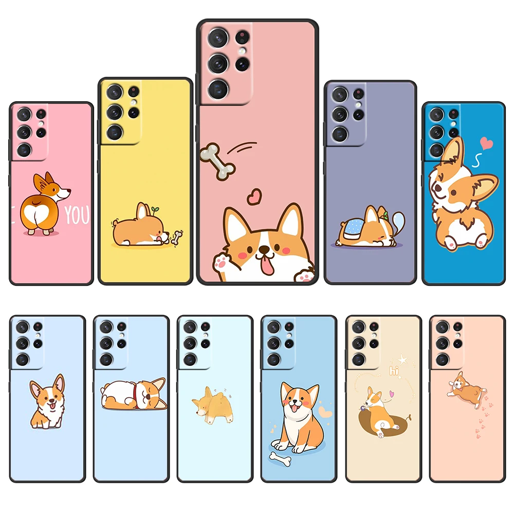 Cute Cartoon Corgi Dog for Samsung Galaxy S22 PRO S21 S20 FE Ultra S10e S9 S8 S7 S6 Plus Edge 5G Black Phone Case Cover
Cute Cartoon Corgi Dog for Samsung Galaxy S22 PRO S21 S20 FE Ultra S10e S9 S8 S7 S6 Plus Edge 5G Black Phone Case Cover