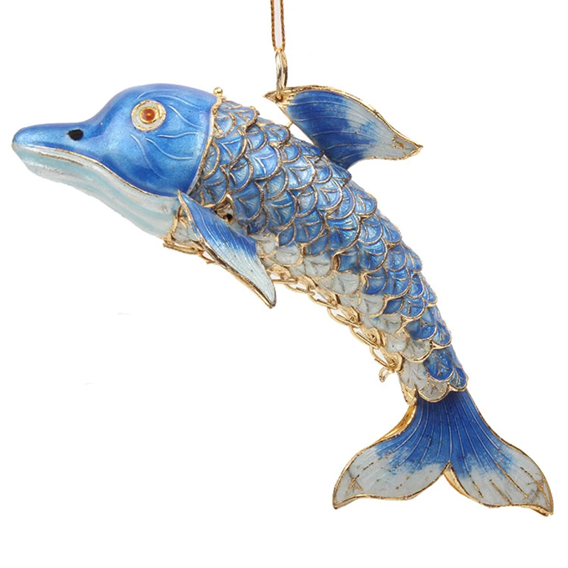 Handmade Large Enamel Lifelike Sway Dolphin Keychain Cloisonne Animal Charms Christmas Tree Decor Pendant Gifts with box
Handmade Large Enamel Lifelike Sway Dolphin Keychain Cloisonne Animal Charms Christmas Tree Decor Pendant Gifts with box