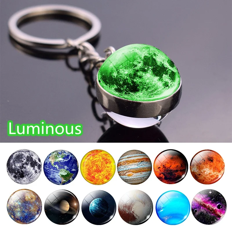 Glow In The Dark Solar System Planet Keyring Galaxy Nebula Luminous Keychain Moon Earth Sun Double Side Glass Ball Key Chain
Glow In The Dark Solar System Planet Keyring Galaxy Nebula Luminous Keychain Moon Earth Sun Double Side Glass Ball Key Chain