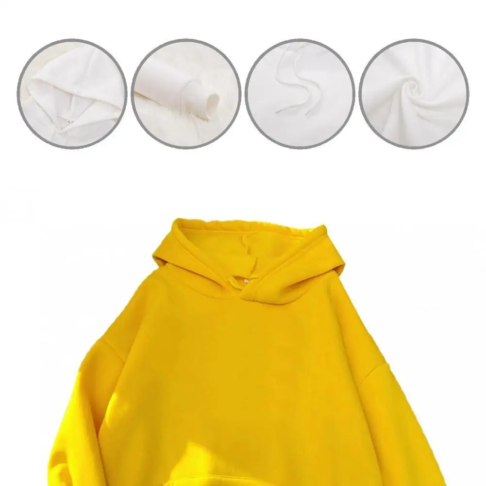 Hoodie Casual Solid Color Drawstring Hoodie Autumn Winter Hooded Top Loose for Jogging
Hoodie Casual Solid Color Drawstring Hoodie Autumn Winter Hooded Top Loose for Jogging