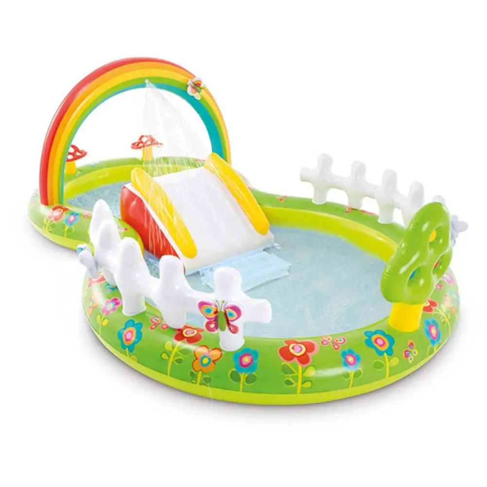 450 L Rainbow Garden Iatable Swimming Pool Children Paddling Pool With 2 Mushrooms 4 Butterflies And 3 Ocean Balls
450 L Rainbow Garden Iatable Swimming Pool Children Paddling Pool With 2 Mushrooms 4 Butterflies And 3 Ocean Balls