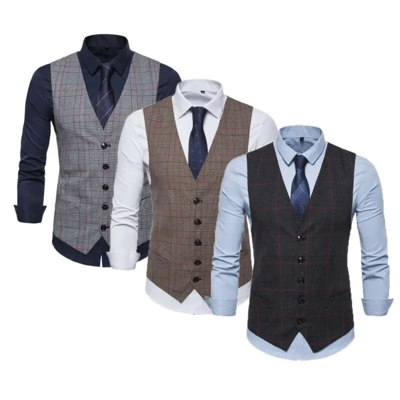 2019 New Vest For Men Slim Fit Men's business suit vest Male Waistcoat Waistcoat Homme Casual Sleeveless Formal Business Jacket
2019 New Vest For Men Slim Fit Men's business suit vest Male Waistcoat Waistcoat Homme Casual Sleeveless Formal Business Jacket