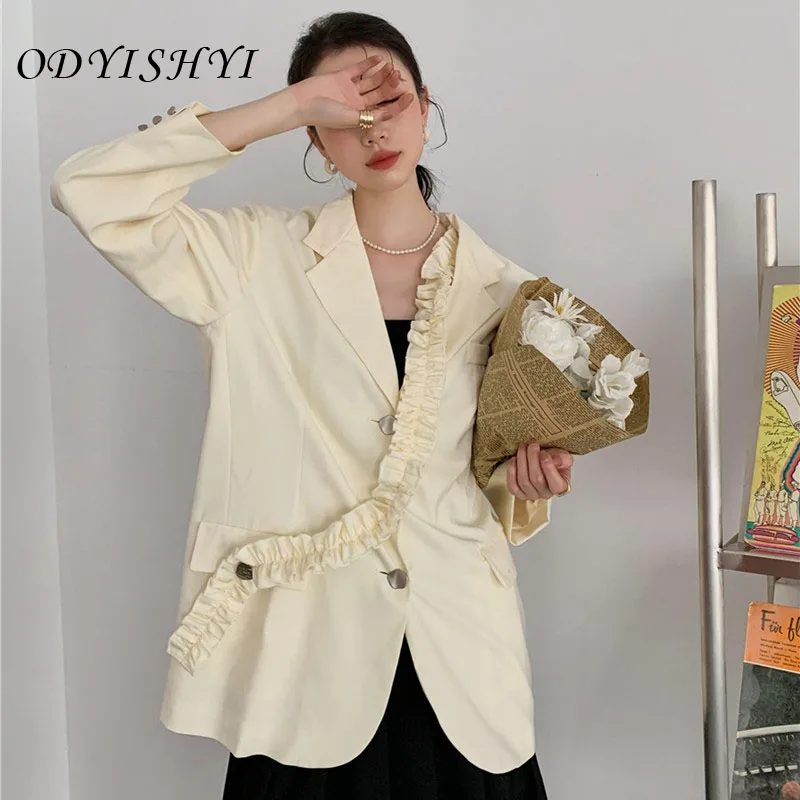 Women Solid Color Spliced Slim Fashion Designed Vintage Suit Female Casual Elegant Oversize Suits Ladies Brand New Coat ML231
Women Solid Color Spliced Slim Fashion Designed Vintage Suit Female Casual Elegant Oversize Suits Ladies Brand New Coat ML231