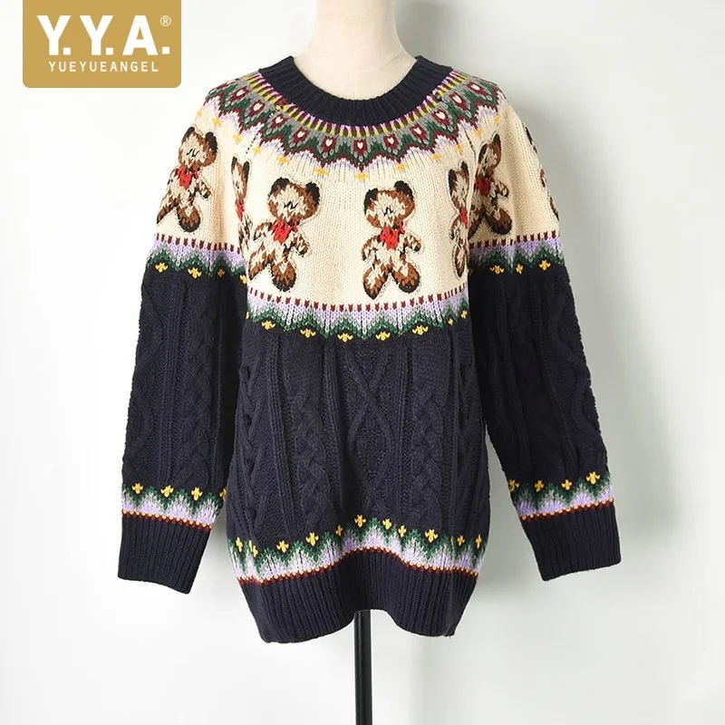 Women Kawaii Cartoon Jacquard Mid Long Sweater Pullover Autumn Loose Fit Cute Long Sleeve Knitted Tops O Neck Jumpers Sweaters
Women Kawaii Cartoon Jacquard Mid Long Sweater Pullover Autumn Loose Fit Cute Long Sleeve Knitted Tops O Neck Jumpers Sweaters