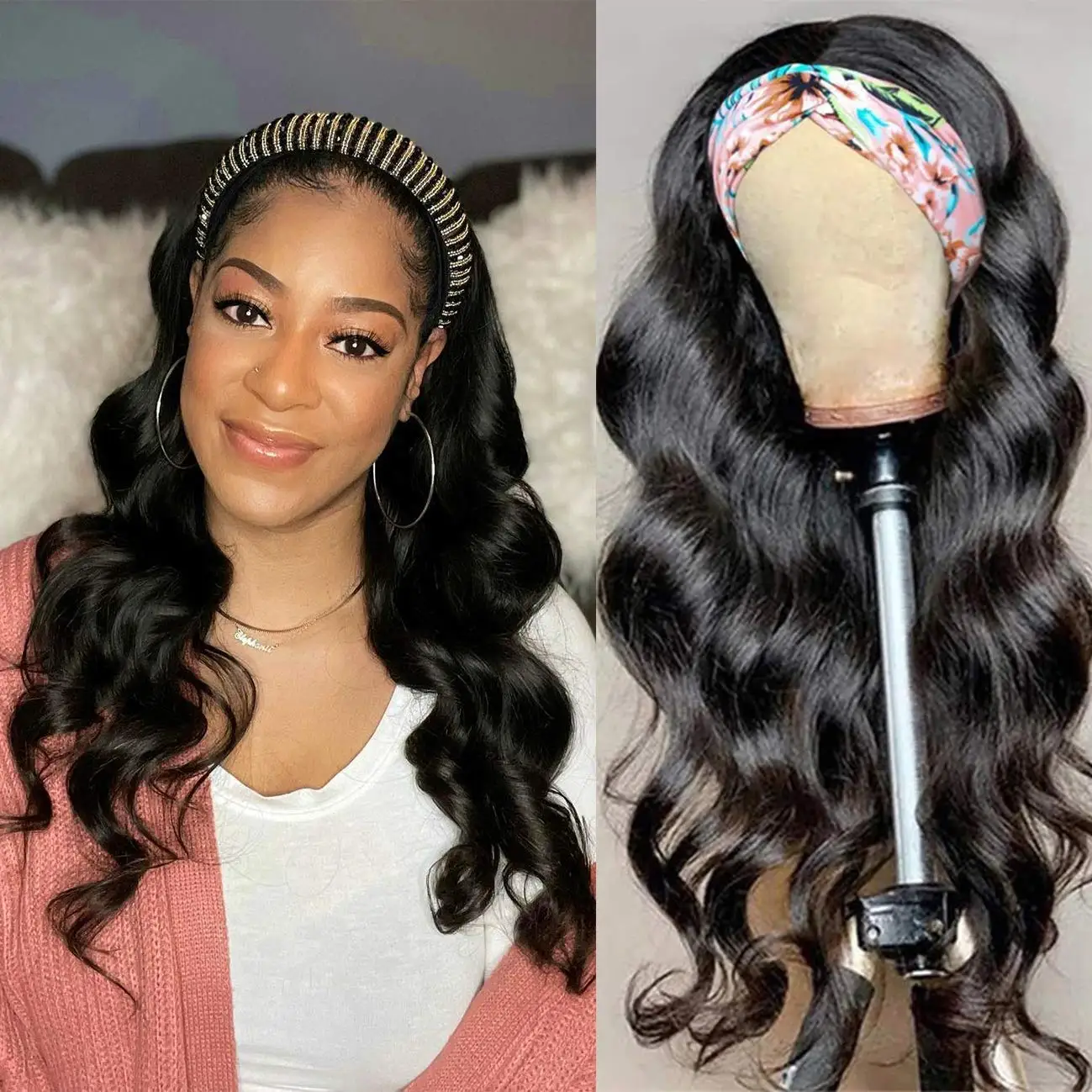 Synthetic Curly Glueless Headband Wigs Brazilian Body Wave Wigs For Women With Headband Scarf Hair Wigs No Glue No Sew In
Synthetic Curly Glueless Headband Wigs Brazilian Body Wave Wigs For Women With Headband Scarf Hair Wigs No Glue No Sew In