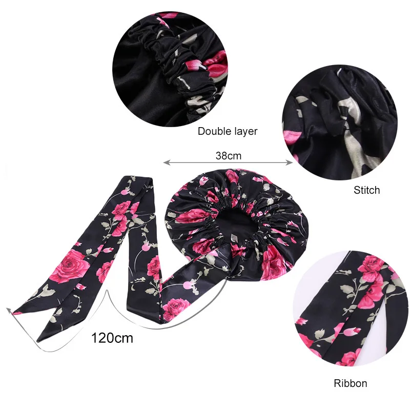 Women's American Satin Turban Printing Ribbon Double Satin Hair Cap Headcover Scarf Wrap Coloring Styling Popular Round Hat
Women's American Satin Turban Printing Ribbon Double Satin Hair Cap Headcover Scarf Wrap Coloring Styling Popular Round Hat