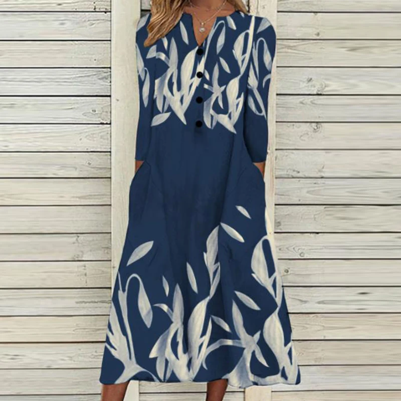 New A Line Fashion Floral Print Long Sleeve Dress Vestdios 2022 Holiday Beach Women Dress Spring Lady OL Style Long Dress
New A Line Fashion Floral Print Long Sleeve Dress Vestdios 2022 Holiday Beach Women Dress Spring Lady OL Style Long Dress