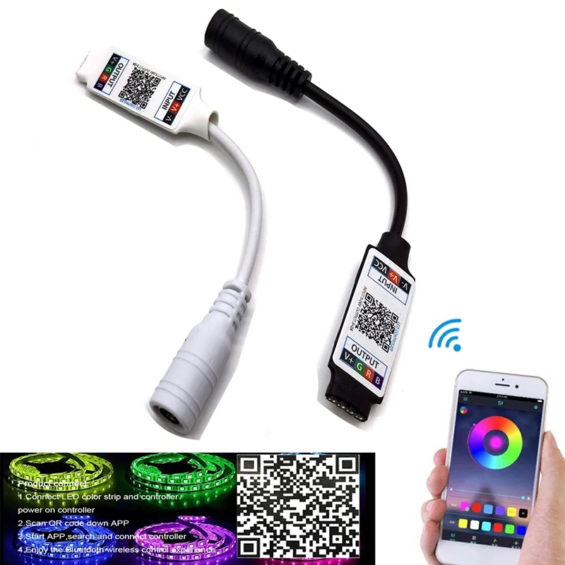 Mini RGB Bluetooth Controller DC 5V 12V 24V Mini Music Bluetooth Controller Light Strip Controller For RGB RGBW LED Strip
Mini RGB Bluetooth Controller DC 5V 12V 24V Mini Music Bluetooth Controller Light Strip Controller For RGB RGBW LED Strip