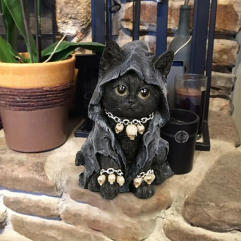 Gothic Cat Sickle Dog Witch Grim Reaper Decoration Resin Black Cloaked Grim Reapers Feline Cat Dog Figurine Halloween Home Decor
Gothic Cat Sickle Dog Witch Grim Reaper Decoration Resin Black Cloaked Grim Reapers Feline Cat Dog Figurine Halloween Home Decor