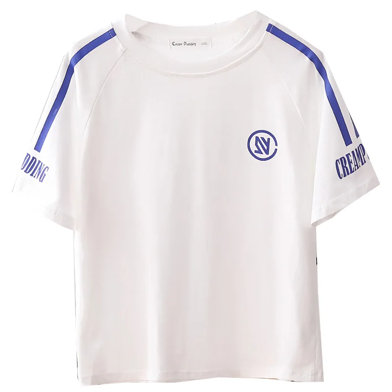 Boys short-sleeved T-shirt summer 2021 new western style casual thin half-sleeved children's sports top tide
Boys short-sleeved T-shirt summer 2021 new western style casual thin half-sleeved children's sports top tide
