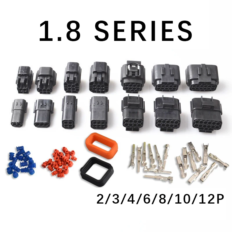 1.8 Series 2-12 Hole Male and Female Automobile Waterproof Connector Connector Plastic Shell Wiring Terminal Plug 
1.8 Series 2-12 Hole Male and Female Automobile Waterproof Connector Connector Plastic Shell Wiring Terminal Plug