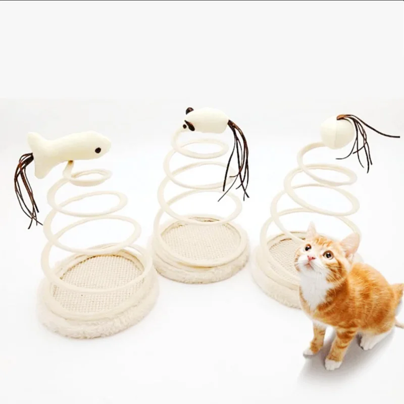 Interactive Cat Toy Cat Plush Toy with Spiral Spring Plate and Funny Ball or Mouse Stainless Steel Spring Rotating Cat Creative
Interactive Cat Toy Cat Plush Toy with Spiral Spring Plate and Funny Ball or Mouse Stainless Steel Spring Rotating Cat Creative