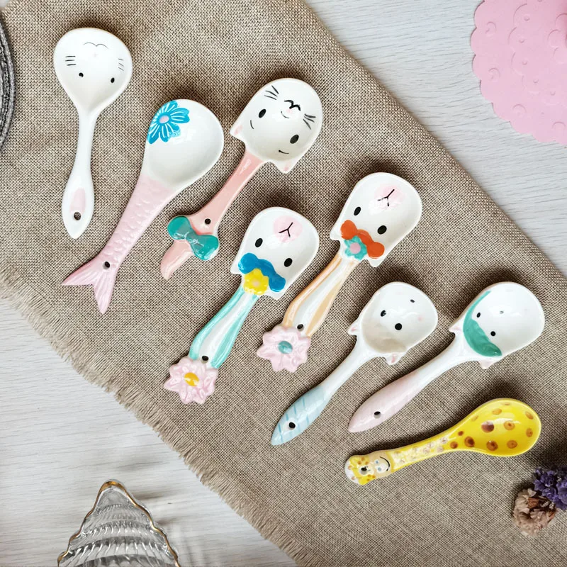 Lovely Dessert Spoon Ceramic Creative Stir Spoon Spoon Spoon for Household Dinner Spoon Long Handle Spoon
Lovely Dessert Spoon Ceramic Creative Stir Spoon Spoon Spoon for Household Dinner Spoon Long Handle Spoon