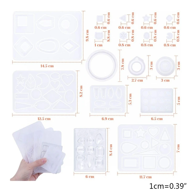 1 Set Crystal Epoxy Resin Mold Kit Earring Pendants Silicone Mould with Earring Hooks Jump Rings DIY Crafts Jewelry Making
1 Set Crystal Epoxy Resin Mold Kit Earring Pendants Silicone Mould with Earring Hooks Jump Rings DIY Crafts Jewelry Making