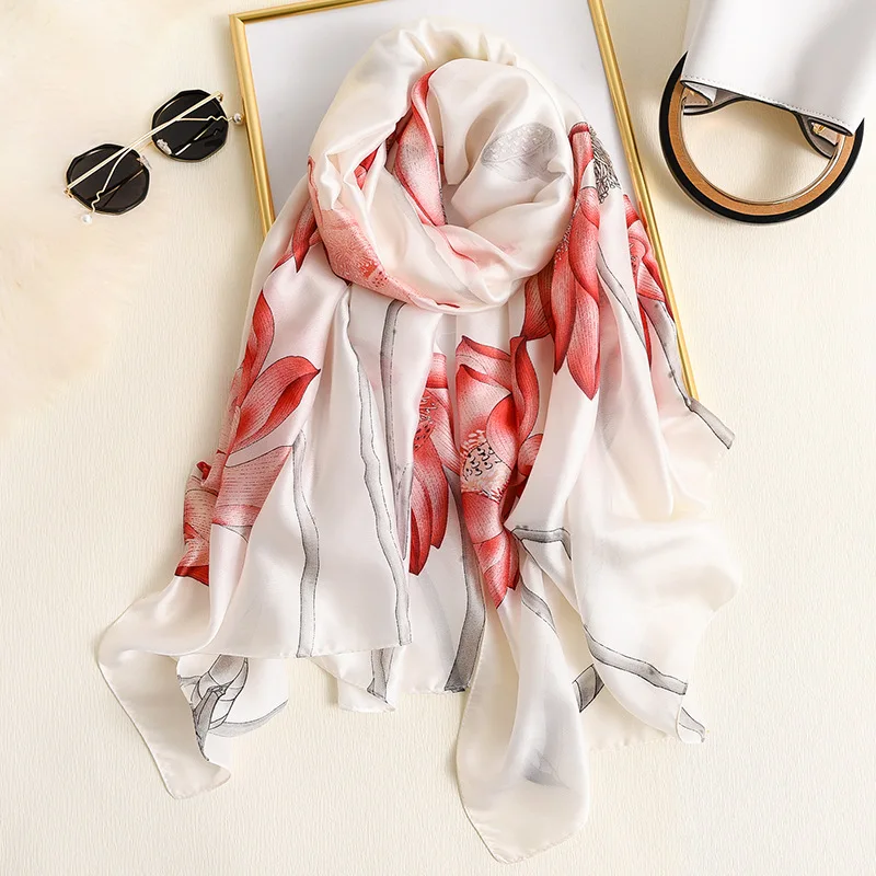 KOI LEAPING fashion flower pattern scarf female summer decoration sunscreen air conditioning shawl soft silky scarf beach gift
KOI LEAPING fashion flower pattern scarf female summer decoration sunscreen air conditioning shawl soft silky scarf beach gift