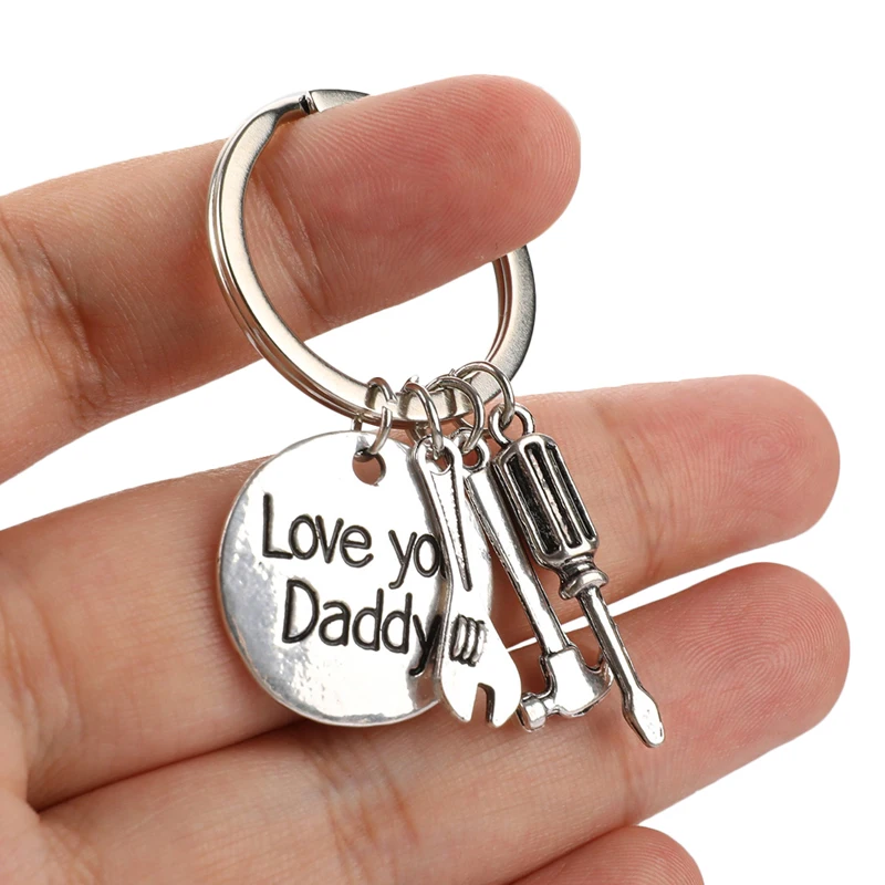 Dad Letters Keychains Creative Hammer Screwdriver Wrench Keyring Handbag Decor Tassel Hanging Pendant Father's Day Gifts
Dad Letters Keychains Creative Hammer Screwdriver Wrench Keyring Handbag Decor Tassel Hanging Pendant Father's Day Gifts