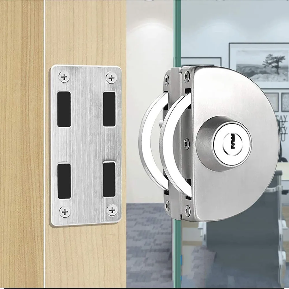 No Drilling Stainless Steel Glass Door Lock Single Glass Door Lock Office Sliding Door Lock With Keys
No Drilling Stainless Steel Glass Door Lock Single Glass Door Lock Office Sliding Door Lock With Keys