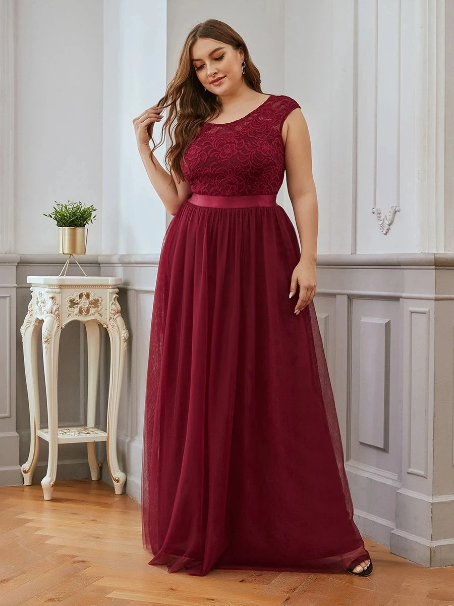 Ever PrettyElegant Plus Size Round Neck Tulip Sleeves Tulle Evening Dresses Wholesale
Ever PrettyElegant Plus Size Round Neck Tulip Sleeves Tulle Evening Dresses Wholesale