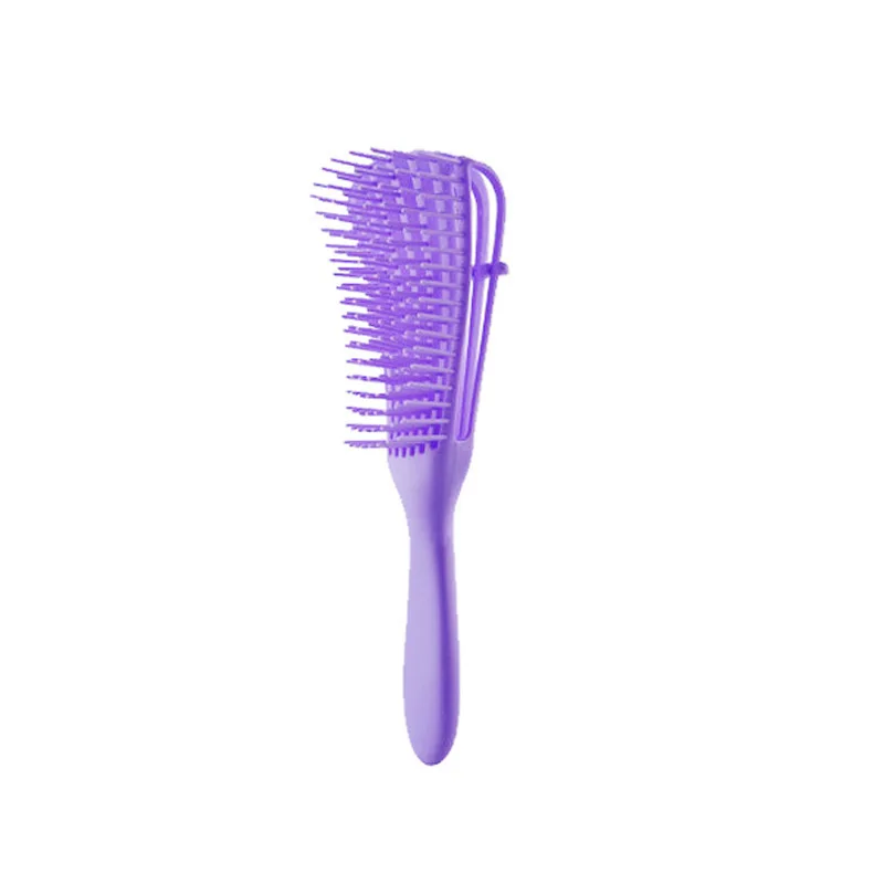 

Purple Massage Fluffy Curly Hair Eight Claw Comb Scalp Massage Hair Comb Horn Removal Brush Female Modeling Comb Hair Style Tool