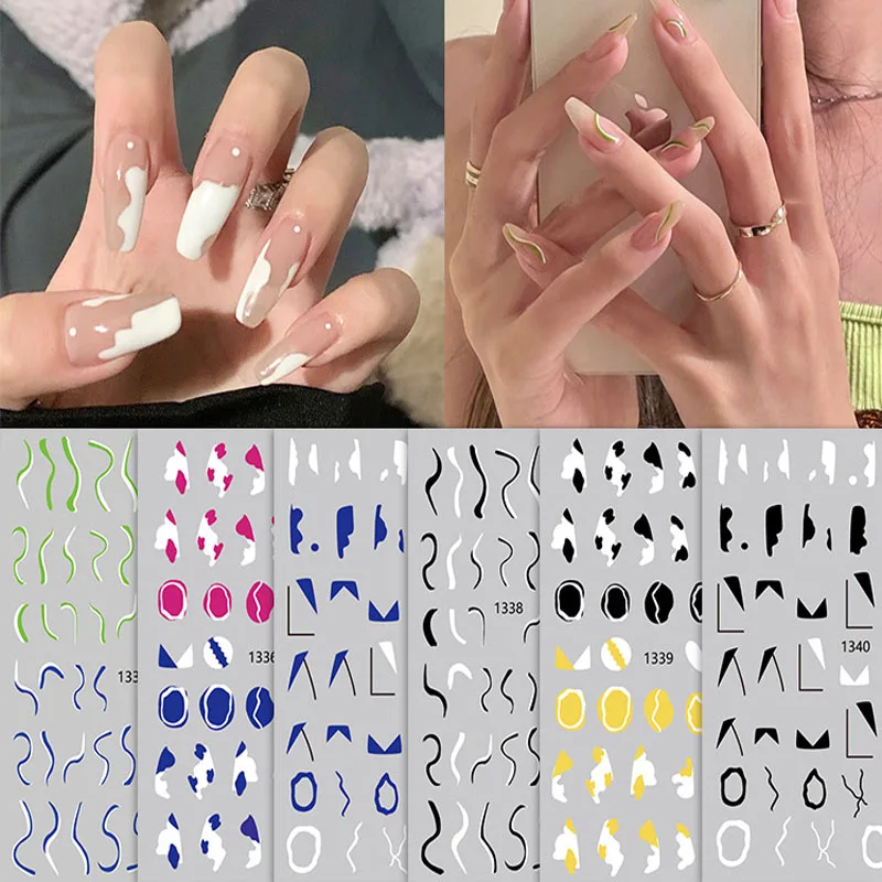 1Pc Line Nail Art Stickers Decals Metal Line Nail 3D Self-Adhesive Nail Decals Geographic Curve Stripe Lines Design DIY Tips
1Pc Line Nail Art Stickers Decals Metal Line Nail 3D Self-Adhesive Nail Decals Geographic Curve Stripe Lines Design DIY Tips
