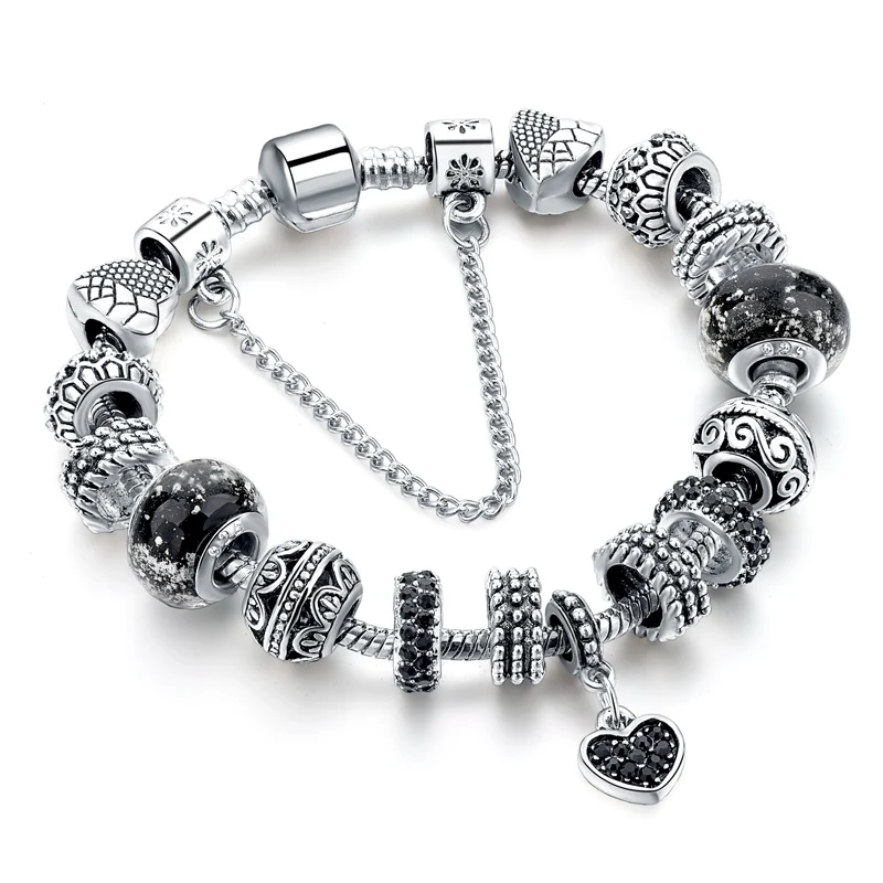 Gifts BLACK Heart diy Bracelets&Bangles For Women Zircon Bracelets Crystal Jewelry
Gifts BLACK Heart diy Bracelets&Bangles For Women Zircon Bracelets Crystal Jewelry