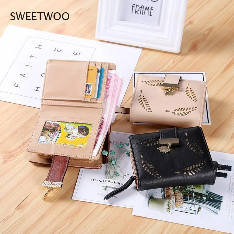 New Fashion Short Wallet Women's Zipper Buckle Hollow Leaf Small Wallet Card Bag Pu Leather Purse Handbag Bolso
New Fashion Short Wallet Women's Zipper Buckle Hollow Leaf Small Wallet Card Bag Pu Leather Purse Handbag Bolso