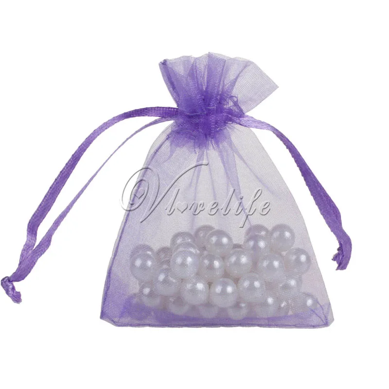 Wholesales 100pcs 7x9cm Organza Bags Drawable Jewelry Pouch for Wedding Favor Christmas Decorations Candy Bag Diy Gift Packing | Дом и сад