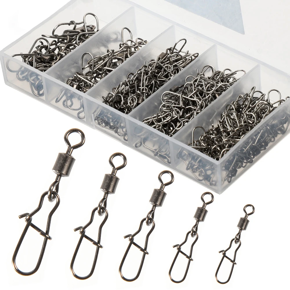 50/100pcs/ Set Fishing Connector Swivels Interlock Pin Snap 4#-12# Rolling Swivel for Fishhook Lure Fishing Accessories Fishing
50/100pcs/ Set Fishing Connector Swivels Interlock Pin Snap 4#-12# Rolling Swivel for Fishhook Lure Fishing Accessories Fishing