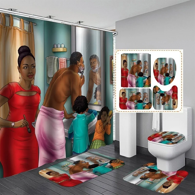 Shower Curtain Set with Non-Slip Rug Toilet Lid Cover and Bath Mat with 12 Hooks Durable Waterproof Bath Curtain Bathroom Decor
Shower Curtain Set with Non-Slip Rug Toilet Lid Cover and Bath Mat with 12 Hooks Durable Waterproof Bath Curtain Bathroom Decor